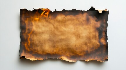Burning vintage paper creates a textured background ideal for historical or dramatic designs.