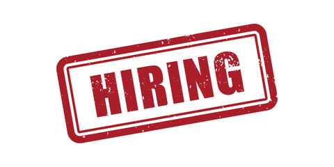Hiring Grunge Stamp Sign Illustration