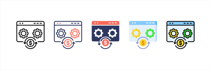 Money Management Multistyle Icon Set