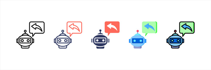 Auto Reply Multistyle Icon Set