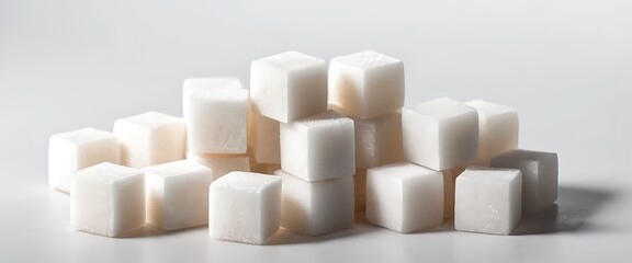 Pile of White Sugar Cubes