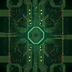 Green Circuit Board Technology Background