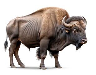 Obraz premium Gaur Bull Isolated on White Background