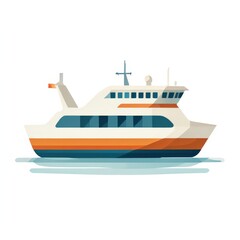 Fototapeta premium an AI Image Generator, Illustration of a Passenger Ferry
