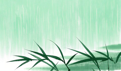 Obraz premium green bamboo background
