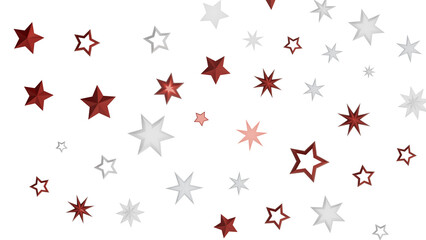 An abstract background with red and white stars on a black background.