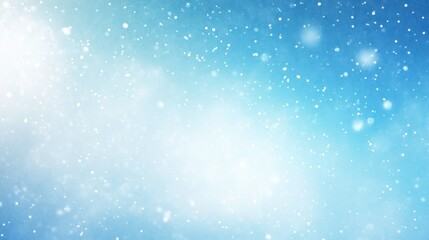 Fototapeta premium Soft Snowfall Against a Blue Winter Sky Background