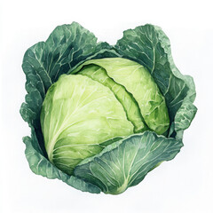 Obraz premium Fresh cabbage looking very healthy and nutritious on white background