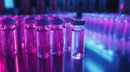 Neon-Lit Vials: A Glimmer of Scientific Breakthrough