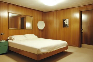 Mid-century modern bedroom interior