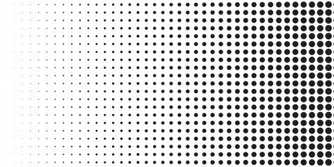 Halftone gradient. Dotted gradient, smooth dots spraying and halftones dot background seamless