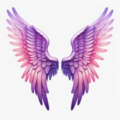 Fototapeta premium Pink and Purple Angel Wings