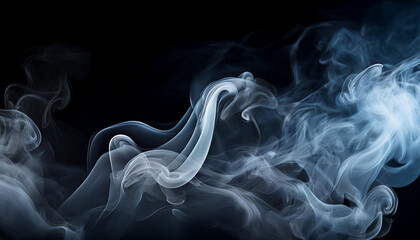 un effet de fum&eacute;e sur un fond noir