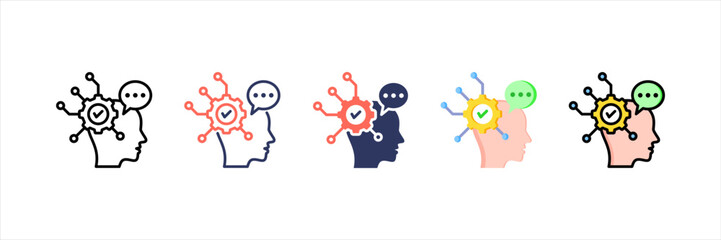 Communication Skills Multistyle Icon Set