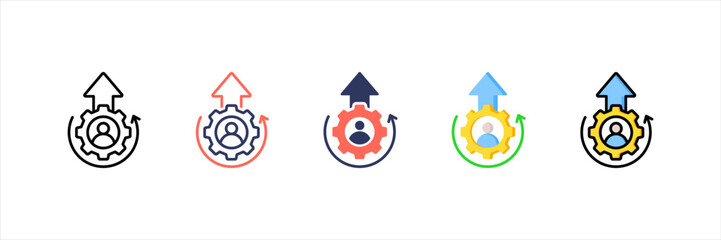 Development Multistyle Icon Set