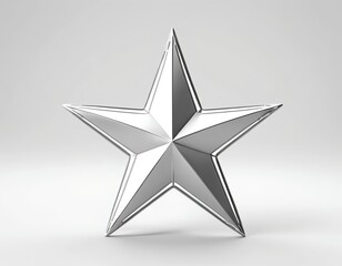 Obraz premium Silver Metallic Star Award