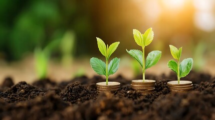 Fototapeta premium Competitive investment positioning in a growing business landscape