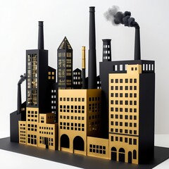 Obraz premium Modern Cityscape Architectural Model