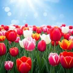 floral background, tulips