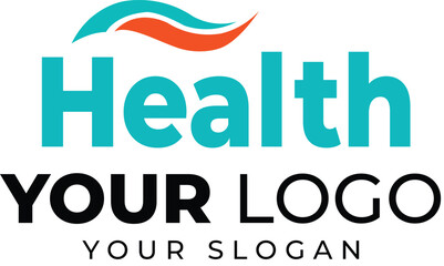 Customizable Health Logo Design Template, Modern, clean, and vibrant health logo design template.