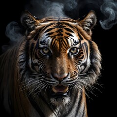 Fototapeta premium Majestic Tiger in Smoke
