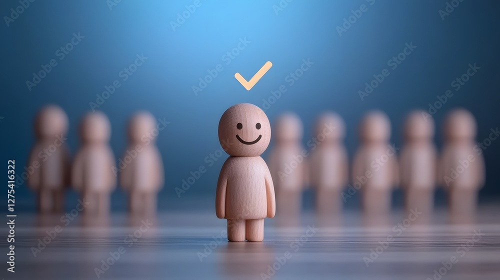 Aufkleber concept of employee hiring talent acquisition and leadership recognition for modern business hr stra