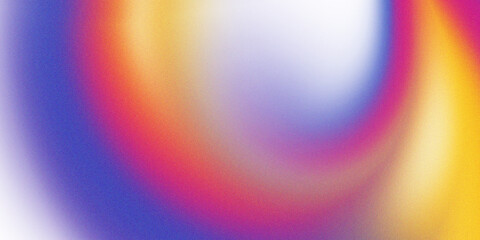Fototapeta premium Abstract gradient in blue, yellow and pink colors with a grainy texture on white background. Perfect for banners, posters, headers or cover designs