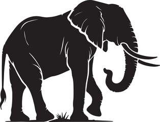 Elephant Silhouettes, A bolder Elephant shilhouette Illustration vector.