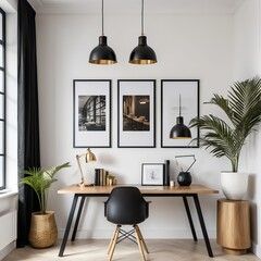 Modern Home Office Workspace with Minimalist Decor