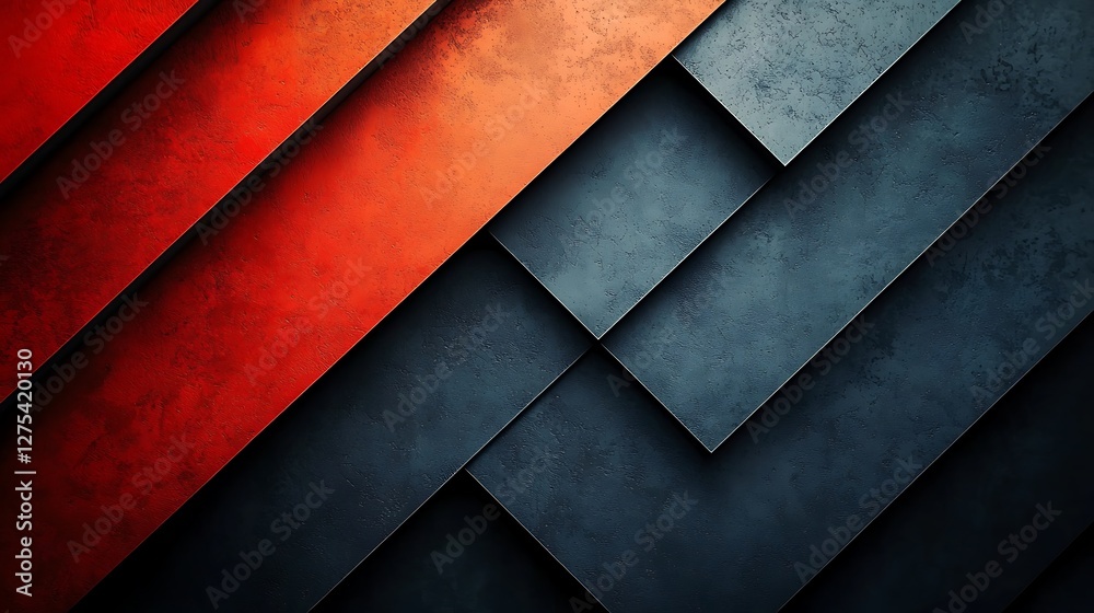 Poster Abstract geometric color angles with textured surface for background or design