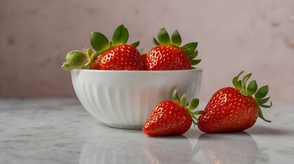 fresh strawberries in a bowl