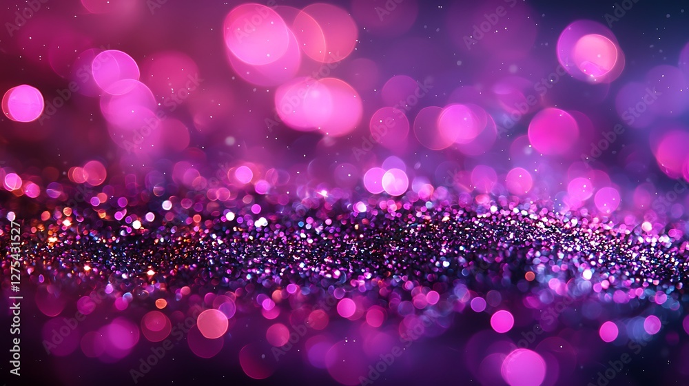 Poster abstract pink light effect background, bokeh sparkling dots. ideal for digital backgrounds