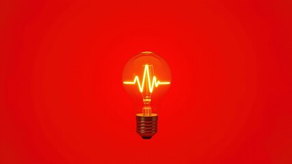 Glowing Lightbulb Energy Innovation AI Art
