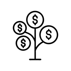 money tree icon design