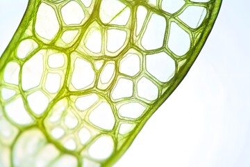 Close-Up of a Plant Cell Under a Microscope