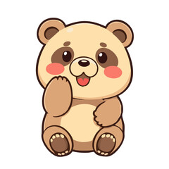 bear like panda cartoon character 
