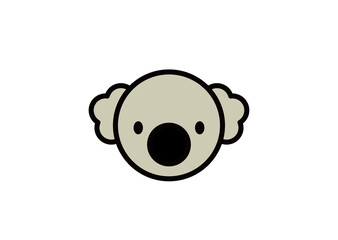 Simple vector illustration of a koala. Please use it for icons and materials.