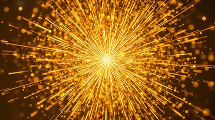 Golden Sparkle Burst Energy Background -  High Resolution