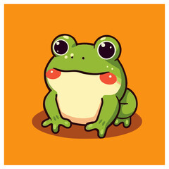 A super adorable lovely frog illustration