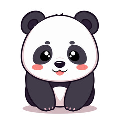 A cute chinese panda illustration