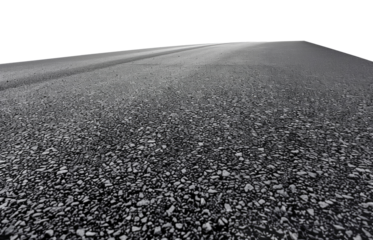 Empty asphalt road isolated on transparent background