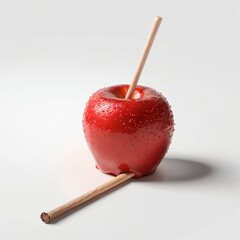 Candy Apple on White Background