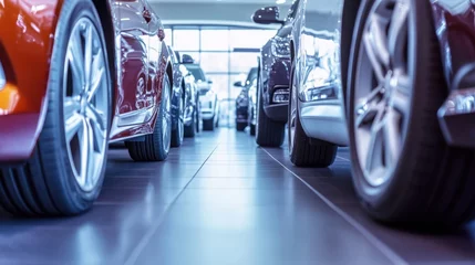 Tableau sur plexiglas Véhicules A car dealership displaying its certified pre-owned vehicles with a focus on value. Featuring trust and affordability  © Mcgui