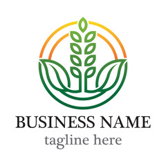 Wheat logo template vector icon design