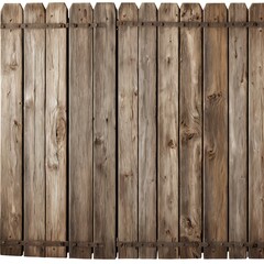 Obraz premium Rustic Wooden Fence with Metal Brackets
