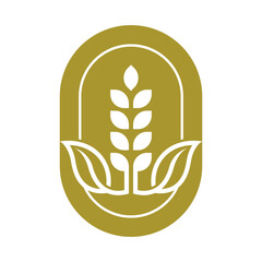 Wheat logo template vector icon design