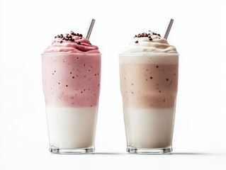 Indulge in a delicious milkshake combined with refreshing milk bubble tea, offering a unique flavor experience with creamy goodness and chewy tapioca pearls&mdash;perfect for on-the-go treat lovers!