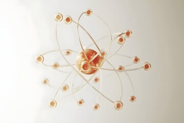 Detailed Model of an Atom with Orbiting Electrons