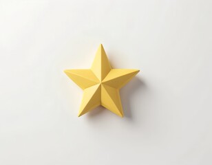 Obraz premium Yellow Star on White Background
