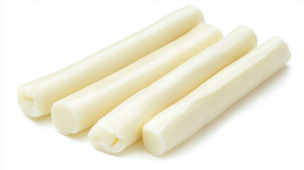 Mozzarella sticks isolated on white background